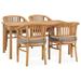 Andoer parcel 5 Piece Patio With CushionsChairs PatioSet With CushionsPatio Table PatioPatio Table And Chairs Piece Patio Set Patio Set With Teak Wood 3060020