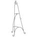 Floor Easel with Scroll Details and Height-Adjustable Hooks Steel Construction 76 inches Tall - Black (EAS7244BLK)