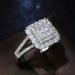 Shiny Zircon Decor Ring - Square Shape Bridal Wedding Anniversary Engagement Gift