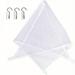 1pc Hammock - Kids Toy Hammock Storage Net With Hooks - Kids Toys Soft Teddy Organizer - Mesh Toy Organizer For Nursery - Stuffed Animal Toy Storage Hammock (White)