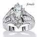 Elegant Stainless Steel Double Row Zircon Ring for Engagement and Wedding - Perfect for Fashionable and Romantic Women