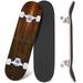 Prxcm Skateboard Complete for Beginners Adults Teens 31 x 8 dawn sunset Silhouette sun against space stars galaxies 3D render Maple Double Kick Concave Skateboards