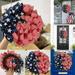 Zynic Independence Day Independence Day Patriotic Wreath American Independence Day Wreath Patriotic Decorative Flower Garland Front Door Decoration Spring Fabric Wreath Door Hanging Decoration 1PC