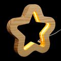 Wooden Night Light Star Neon Boys Bedroom Lamp Desk Top Decor Tabletop Modeling LED Child