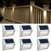 1pc/6pcs Outdoor Solar Lights Solar Deck Lights Solar Powered Outdoor Lights Waterproof Outside Lights For Garden Backyard Patio Yard Fence Post Stair Step Wall Railing Lighting