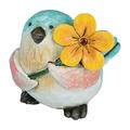 Wiueurtly Christmas Ornament Exchange en Girls Ornament Colorful Bird Ornament With Flowers Hand Painted Resin Animals Statues Holiday Decor Home Garden Table Decoration Bird Figurine