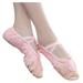 Black and Friday Deals 2023 Clearance under $5 JINMGG Clearance Items Girls Ballet Elastic Band Dance Shoes Canvas Gymnastics Flats Split Sole Shoes