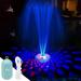 Floating Pool Fountain with Underwater Light Show Pool Water Fountain Rechargeable Battery Powered 2 Spray Modes Pool Fountain Pump for Inground Above Ground Pools-1PC