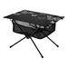 Butterflies on Black Camping Folding Table Portable Beach Table with Storage Bag Compact Picnic Table for Outdoor Travel Fishing BBQ