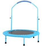 Eotvia 38 Small Kids Trampoline Toddler Trampoline Foldable Mini Trampoline With Handrail Blue Mini Trampoline For Indoor Gifts For Boys Girls Ages 3-7 Holds 132 Lbs