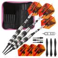 Viper The Freak Soft Tip Darts Knurled and Shark Fin Barrel 18 Grams and Casemaster Deluxe Pink Nylon Dart Case