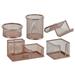 Pen Holder for Desk Mesh Desk Organizer Office Supplies Pencil Holder Organizer Paper Clip HolderRose Gold