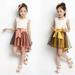 K-Cliffs Little Girls High-Low Hem Lace Dress Chiffon Tulle Bottom Yellow 8Y