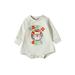 Emmababy Cute Christmas Romper for Infants featuring Santa Claus Print