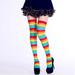 Herrnalise Christmas Gifts Women Stripe Print Long Tube Knee Socks Fancy Dress Party Funny Dress Up Props Clearance Sales Today Deals Prime
