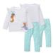 AJZIOJIRO Toddler Girls 100% Organic Cotton Pajama Sets Baby Long Sleeve Ruffle Loungwear 2-Piece Soft Cartoon Sleepwear Jammies