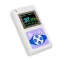 Mobiclinic, igitales Fingerpulsoximeter, Pulsoximeter, mit OLED-Display, Herzfrequenz und plestimographische Welle, Farbe weiß