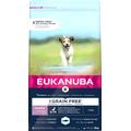 Eukanuba Welpenfutter getreidefrei mit Fisch für kleine und mittelgroße Rassen - Trockenfutter ohne Getreide für Junior Hunde, 3 kg