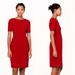 J. Crew Dresses | J.Crew Burgundy Crepe Short Sleeve Sheath Dress | Color: Red | Size: 0