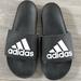 Adidas Shoes | Adidas Adilette Unisex Comfort Slides Men’s 8 Women 10 Black | Color: Black/White | Size: 8