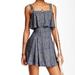 Free People Dresses | Free People Women's Paper Flowers Printed Mini Dress (Size 6) Nwt | Color: Blue/Gray | Size: 6