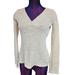 J. Crew Sweaters | J. Crew Ivory V-Neck Gauzy Sweater Long Flare Sleeve Size Xs Women's | Color: White | Size: Xs