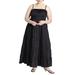 Plus Size Women's Tiered Maxi Dress by ELOQUII in Black Onyx (Size 16)