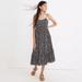 Madewell Dresses | Madewell- Cami Smock-Waist Tiered Midi Dress In Sweet Floral Summer Party | Color: Blue | Size: 8