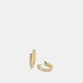 Coach Jewelry | Coach Gold Pave Signature Huggie Earrings/Nwt | Color: Gold | Size: Os