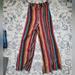 Free People Pants & Jumpsuits | Free People Drawstring Stripped Flow Pants | Color: Blue/Red | Size: S