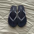 J. Crew Shoes | J Crew Black Thong Plastic Sandals Size 6.5 | Color: Gray | Size: 6.5