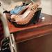 Michael Kors Shoes | Michael Kors Wedges | Color: Gold/Tan | Size: 8.5