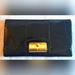 Coach Bags | Coach Kristin Black Patent Leather Trifold Double Flap Checkbook Wallet W/ Pouch | Color: Black/Gold | Size: Os