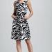 Kate Spade Dresses | Kate Spade New York Women’s Zebra Bow Front Linen Sleeveless Dress , Size 8 | Color: Black/White | Size: 8