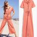 Madewell Pants & Jumpsuits | Madewell Cropped Wide-Leg Drawstring Waist Utility Jumpsuit Coral Plus Size | Color: Pink | Size: 14