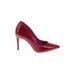 Aldo Heels: Slip On Stiletto Cocktail Party Burgundy Solid Shoes - Women's Size 9 - Pointed Toe