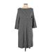 J.Jill Casual Dress: Gray Dresses - Women's Size Large Petite