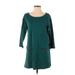 Soft Surroundings Casual Dress - Shift: Teal Dresses - Women's Size Small Petite