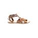 KYMA Sandals: Strappy Wedge Bohemian Tan Solid Shoes - Women's Size 40 - Open Toe