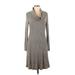 Gilli Casual Dress - Sweater Dress: Gray Marled Dresses - Women's Size Medium