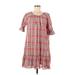 Madewell Casual Dress - DropWaist: Pink Plaid Dresses - Women's Size Medium