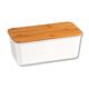 Kesper | Brotbox, Material: Melamin, Bambus, Maße: B: 34 x T: 18 x H: 14 cm, Farbe: Weiß | 58090