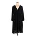 Shein Casual Dress V Neck 3/4 sleeves: Black Print Dresses - Women's Size 4X