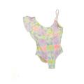 Shade Critters One Piece Swimsuit: Pink Floral Swimwear - Women's Size 14