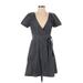 Gap Casual Dress - Wrap: Gray Dresses - Women's Size X-Small