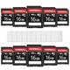 EASTBULL 16GB 10-Pack of SD Cards, Class 10 U1 V30 High-Speed 100MB/s Read SDHC Memory Card for Camera, with 10 Mini Cases and 2 Adapters (16GB, 10 in a Pack)