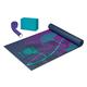 Gaiam Beginner's Yoga Starter Kit Set (Yoga Mat, Yoga Block, Yoga Strap) - Light 4mm Thick Printed Non-Slip Exercise Mat for Everyday Yoga - Includes 6ft Yoga Strap & Yoga Brick - Lily Shadows