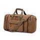 Gonex Expandable Canvas Holdall Bag for Men, 50L / 60L Large Duffel Bag for Men with Multi-Pockets, Overnight Weekend Bag, Unisex Holdall Travel Duffle Bag, Weekender Bag for Men & Women, Coffee
