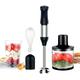 Hand Blender 4- in- 1 Immersion Blender Handheld, 5 Speeds 1000W Stick Blender Electric with Blending Shaft, Food Chopper Container, Milk Frother Egg Whisk for Smoothies, Sauces, Baby Food