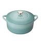 Denby - Pavilion Blue Cast Iron Casserole Dish - Dutch Oven, Oven Safe Pot, Enamelled - 26cm, 5.4L Capacity - Round